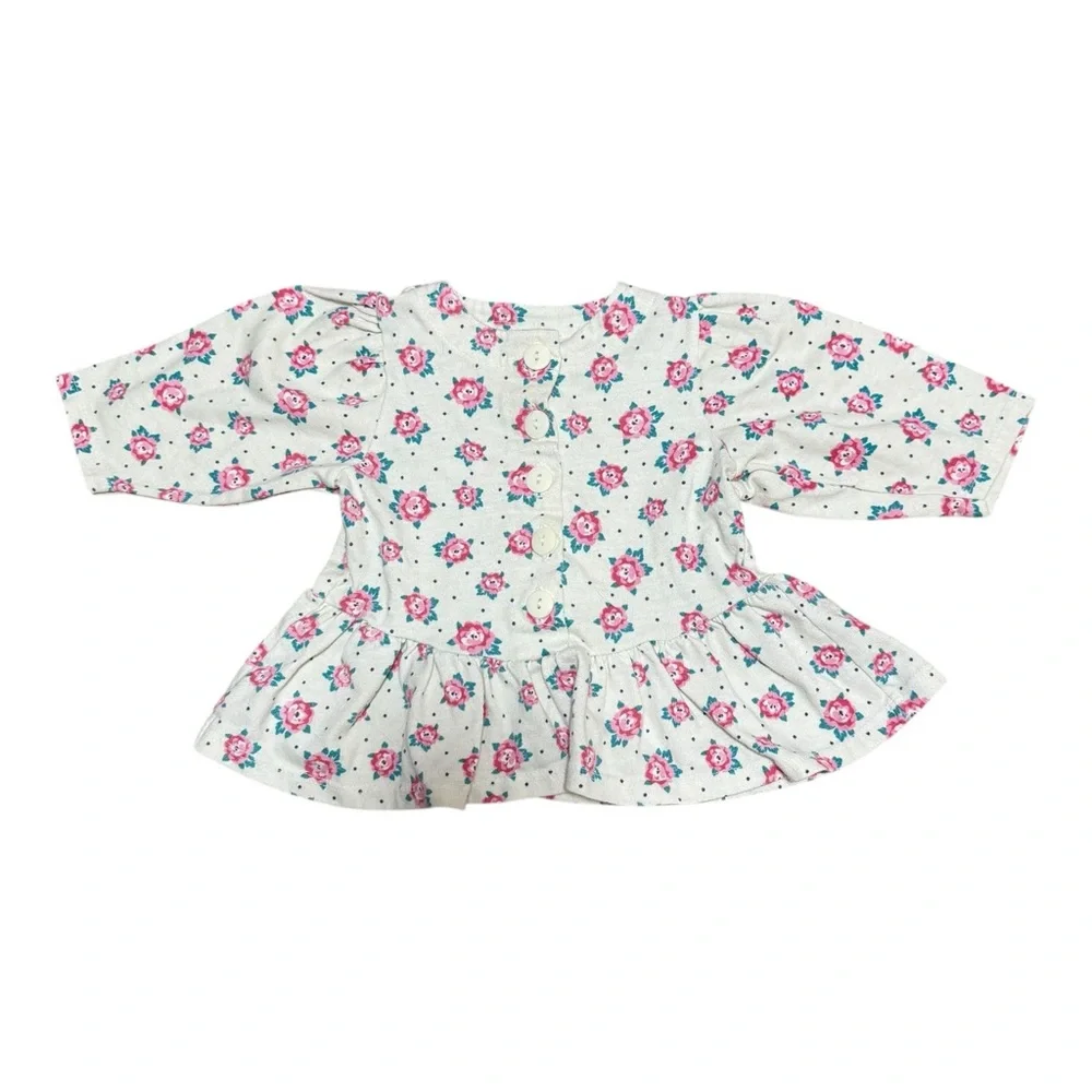 Vintage Carter Cute Floral Baby‎ Dress with Buttons